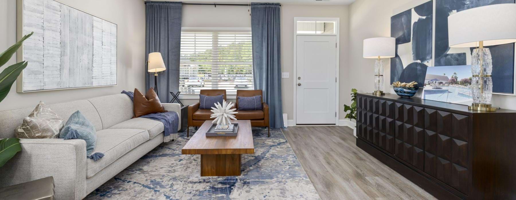 Open space living area with natural lighting