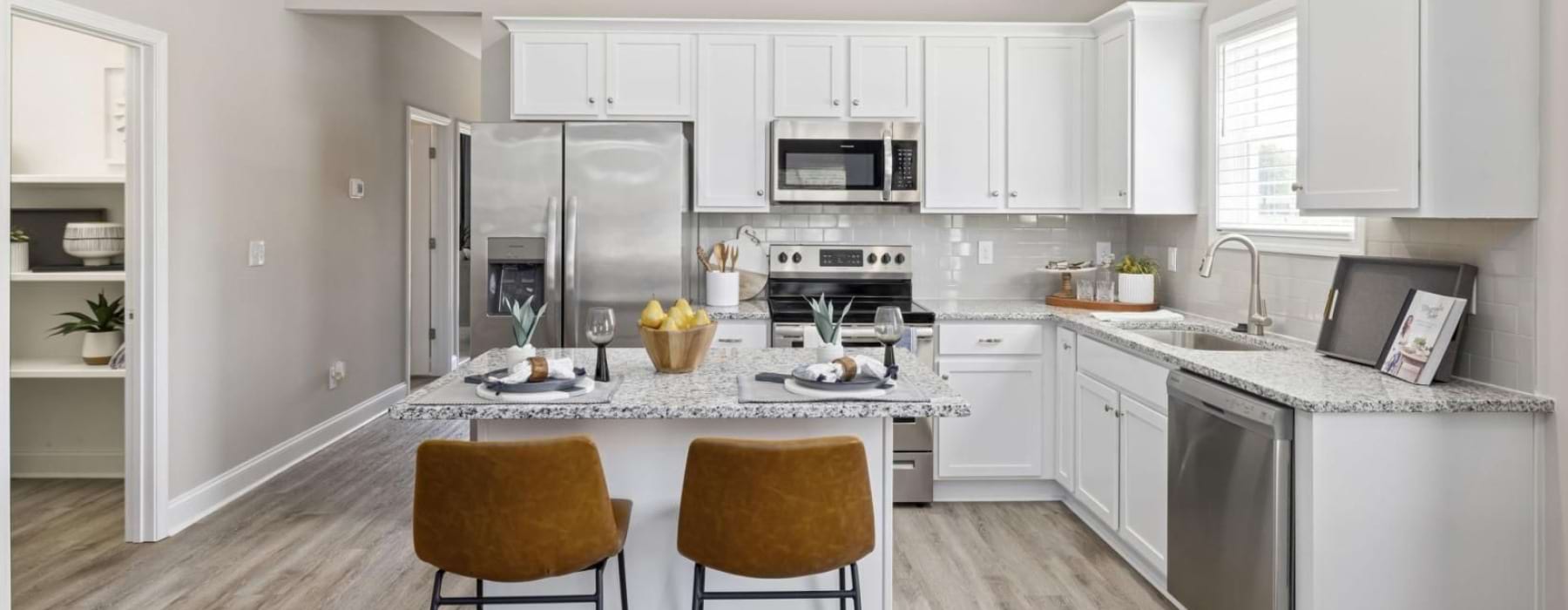 Well-lit kitchen with ample counter space
